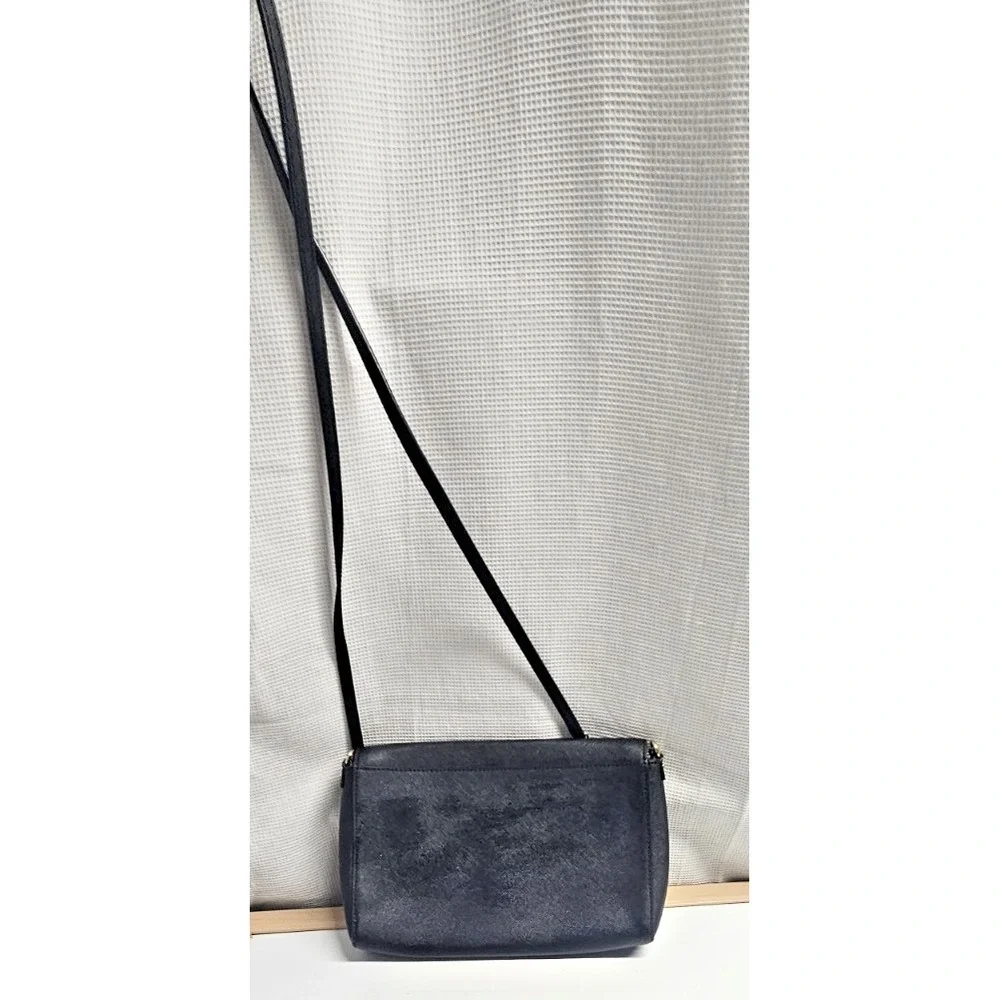 Kate Spade Laurel Way Greer crossbody black Saffiano leather  gold chain